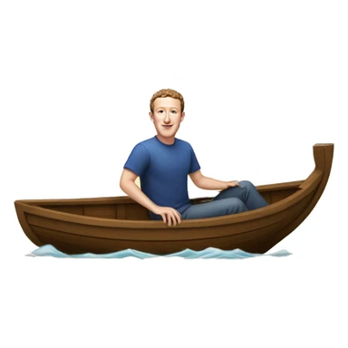 mark zuckerberg dans une barque sticker