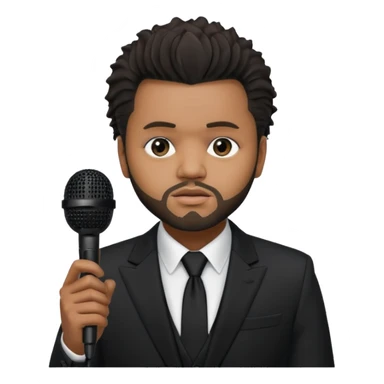 The weeknd holding microphone sticker