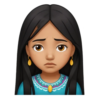 sad mexican girl sticker