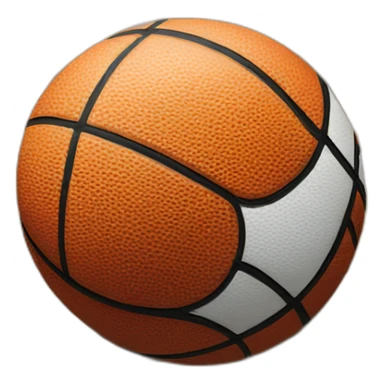 Basketball laying on the beach sticker