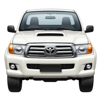 white Toyota Hilux style pickup truck sticker
