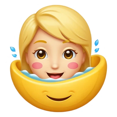 A single emoji that's feeling a whirlpool of happiness. Blushing and feeling in love. Grinning and smiling and making a kissy face. Something sweet and perfect to send to someone you love. Not a familiar love something deep and profound. Something unique. sticker