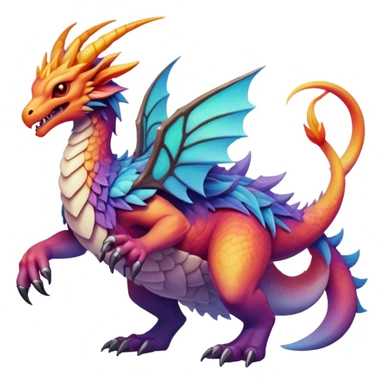 Epic legendary complex detailed gradients aesthetic-scenery-Fakémon-creature sticker