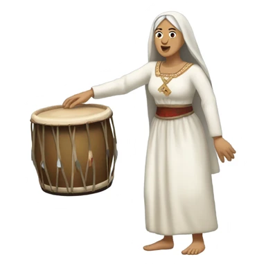 a romanian medieval woman shuffling to drum and bass sticker