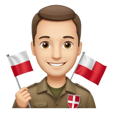 polish man with flag sticker