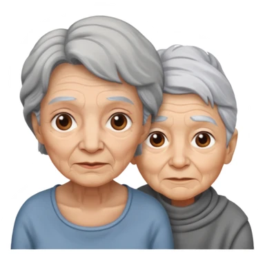lo mismo que estas haciendo solo coloca alado de la abuela un hombre joven  sticker