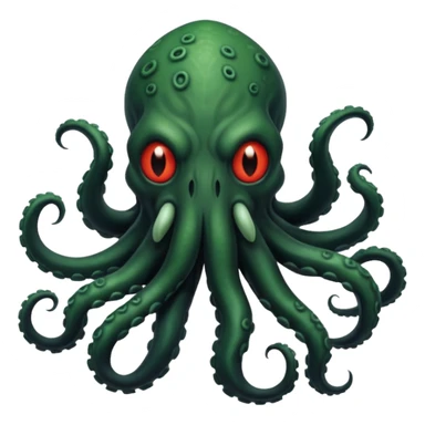 black-colored Cthulhu  sticker