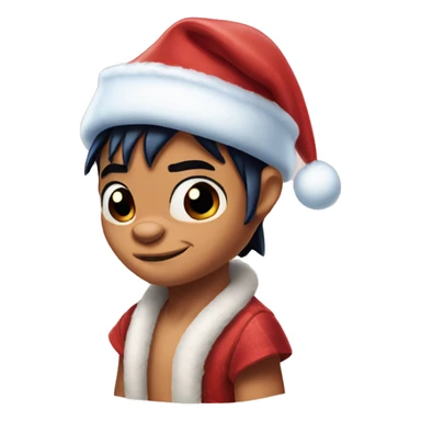 Lilo from Lilo and Stitch wearing Christmas hat sticker