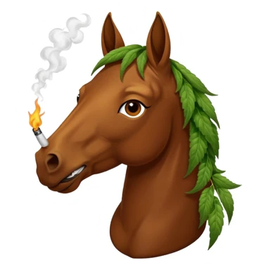 cavalo fumando maconha sticker