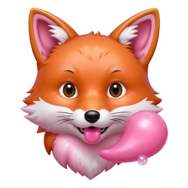 The Fox and The Chewing Gum Light Pink sticker