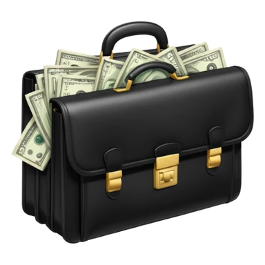 деньги торчащие из портфеля sticker