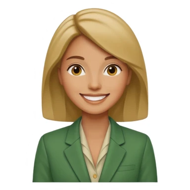 Woman — green blazer sticker