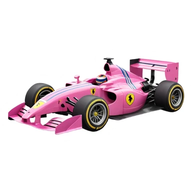 pink Ferrari F1 race car sticker