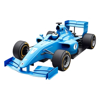 blue f1 car sticker