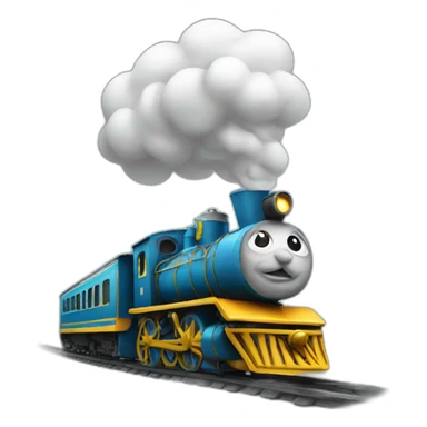 train with a whistle for a light sticker