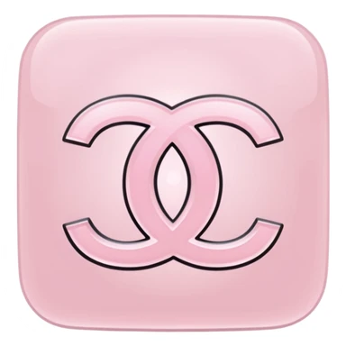 light pink chanel logo without background sticker