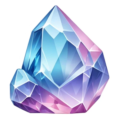 Sparkly shiny Pastel-blue-purple-pink crystal-rock sticker