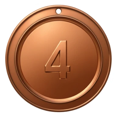 Design a medal for a 4th place sticker