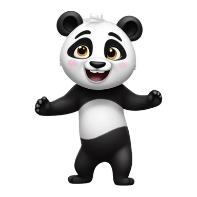 Here is the new character that is a mix between Joy from Inside Out 2 and a panda. This joyful and energetic character combines Joy's bright personality with the black and white fur pattern of a panda. I hope this brings your vision to life! sticker