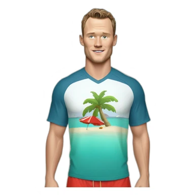 Jonathan Toews as a beach bum  sticker
