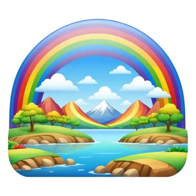 Rainbow nature sticker