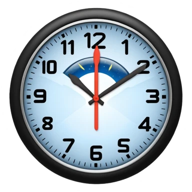 CLOCK SHOWING MIDNIGHT sticker