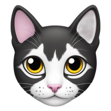 B&W cat sticker