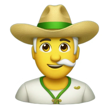 la letra H con sombrero de san patricio sticker