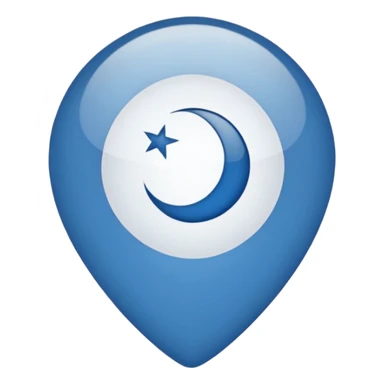 DOĞU TÜRKİSTAN BAYRAĞI (İNSANSIZ) AY VE YILDIZ MAVİ BAYRAK sticker