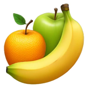 banana apple and orange sticker