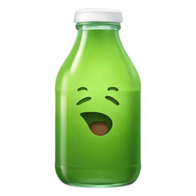 Bottled green juice sticker