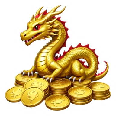 strack coins dragon sticker