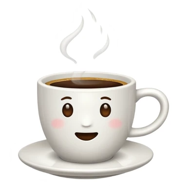 Cup of coffee white sticker