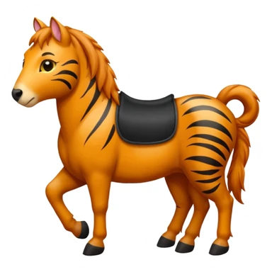 Un chat qui chevauche un cheval sticker