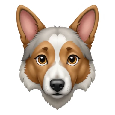 chien croisé malinois berger australien (ressemble + au malinois, yeux gris et poils mi long et gris sticker