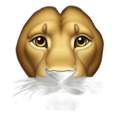 Lion avec les yeux en coeur sticker