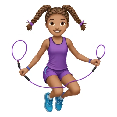 Black girl jumping rope sticker