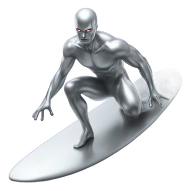 Silver surfer on board sticker