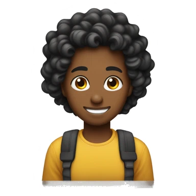 Chico moreno con pelo rizado besando a chica trigueña de pelo negro ondulado sticker