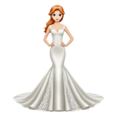 A-line mermaid wedding dress sticker