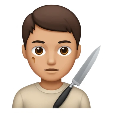 Person cutting sticker