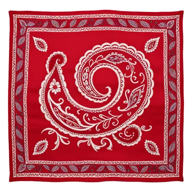 head bandana,Red paisley sticker