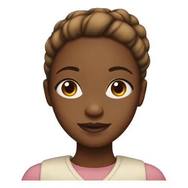 A black girl with a brown ponytail with edges sticker