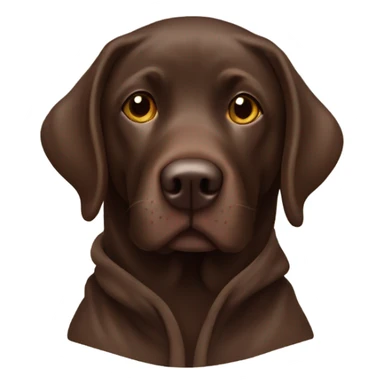 Chocolate lab wearing hoodie sticker