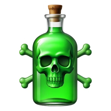 poison bottle with skull and crossbones sticker