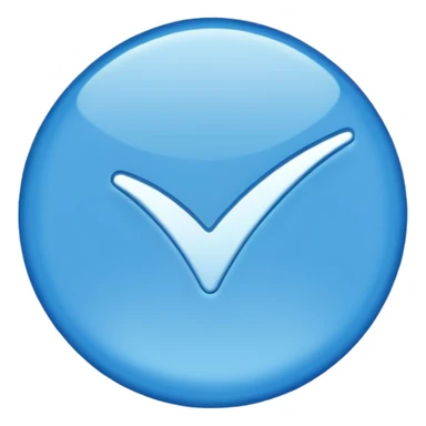 Create a verify parody badge  emoji with this ✅🔵 sticker