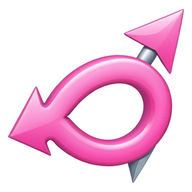Pink curved arrow sticker
