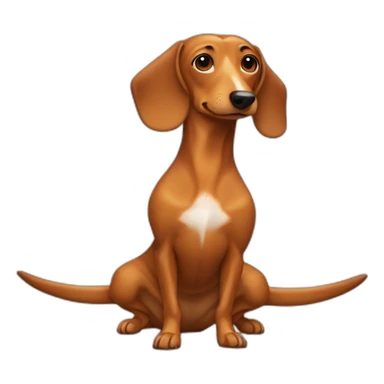 wiener dog yoga downward dog pose sticker
