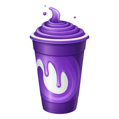 purple liquid inside styrofoam cup sticker