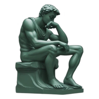 Statue the Thinker  sticker